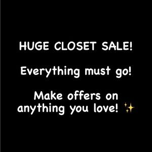 HUGE CLOSET SALE! ✨